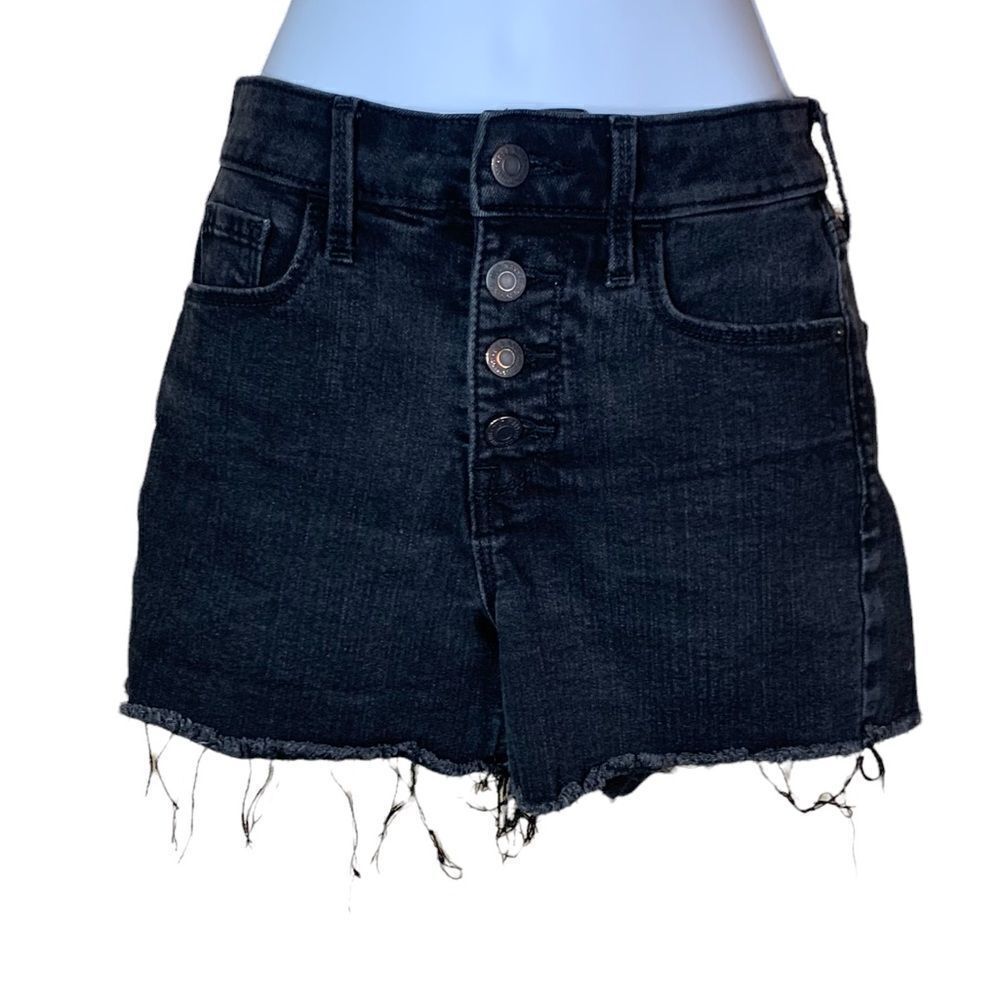 Old Navy high rise black jean shorts‎